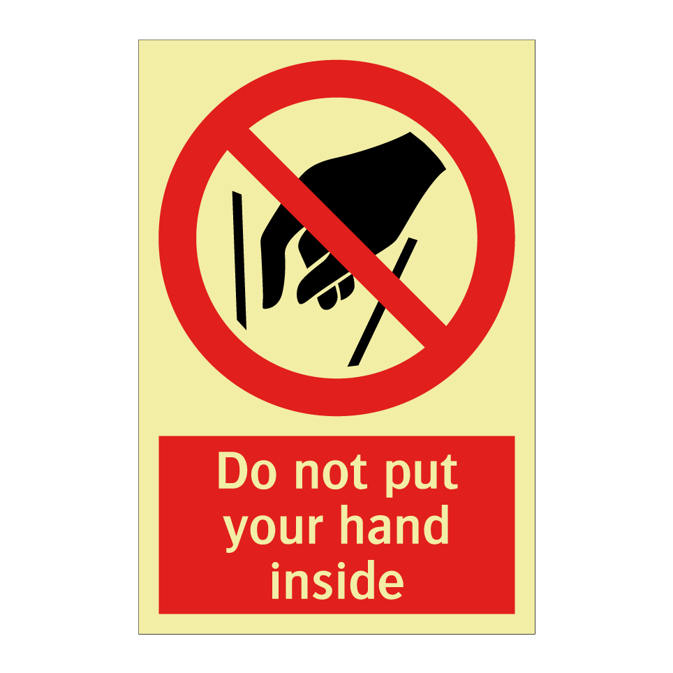 Do not put your hand inside