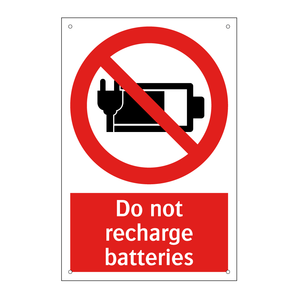 Do not recharge batteries