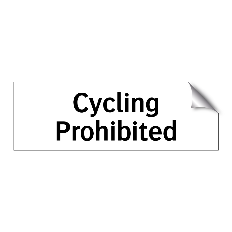 Cycling Prohibited