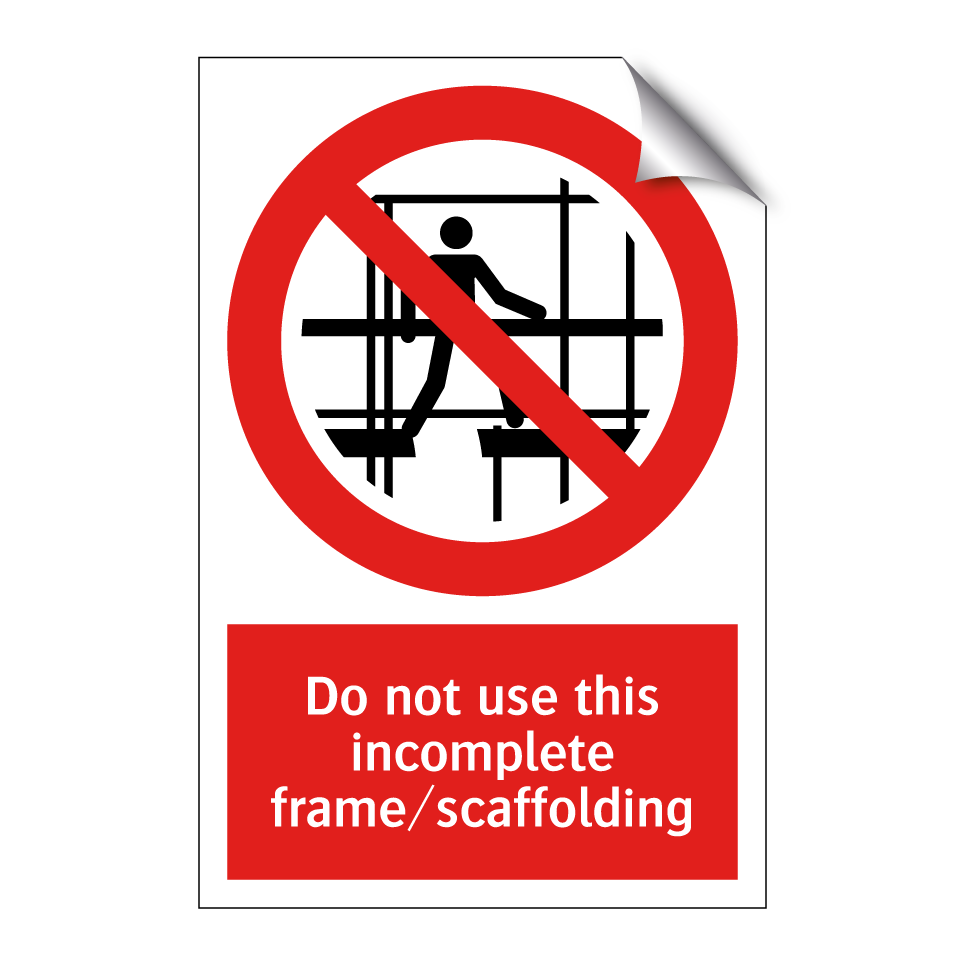Do not use this incomplete frame/scaffolding