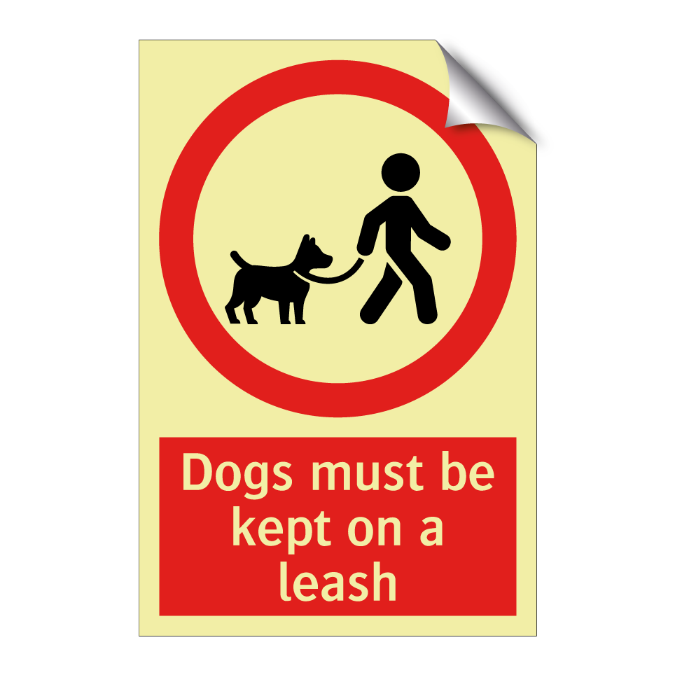 Dogs must be kept on a leash