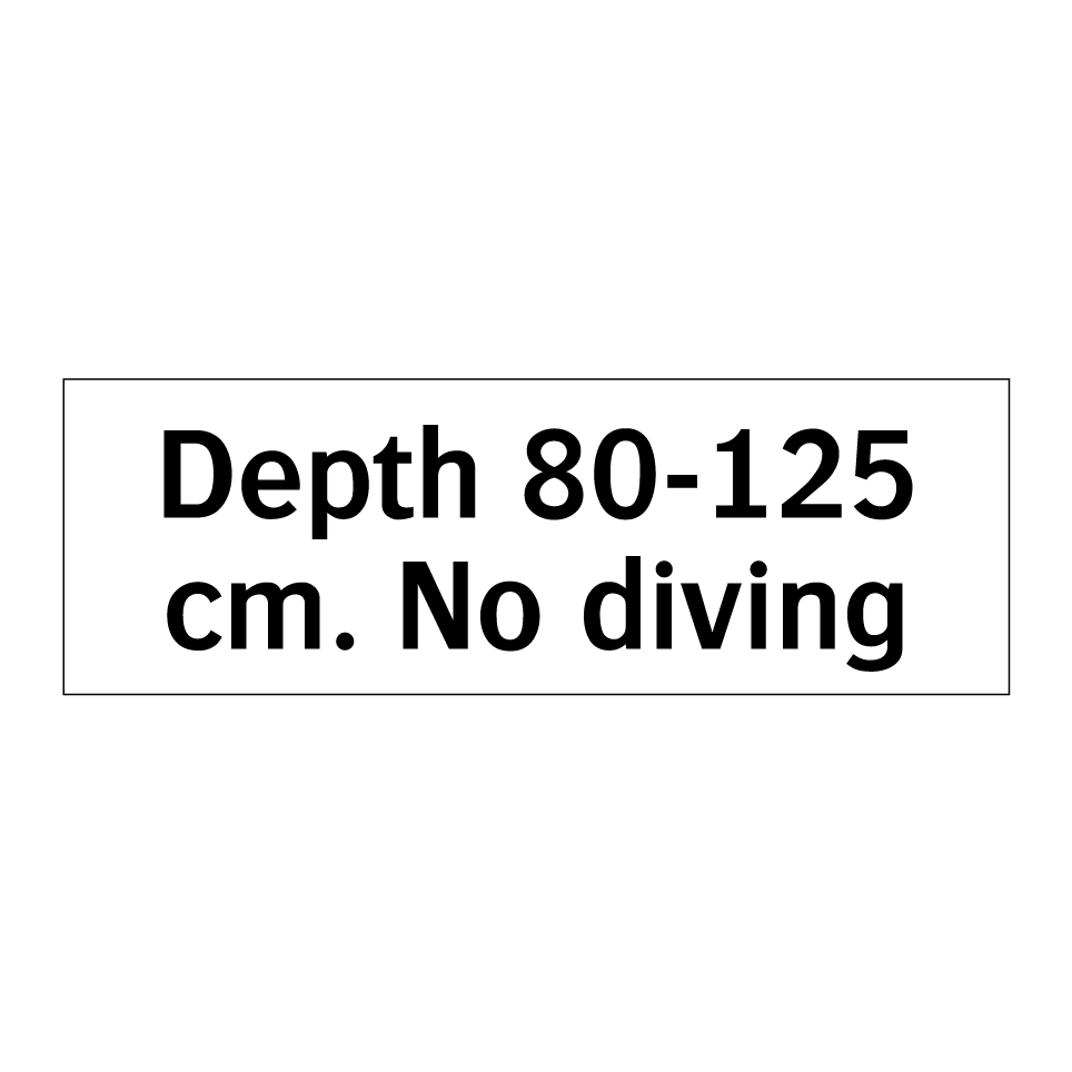 Depth 80-125 cm. No diving