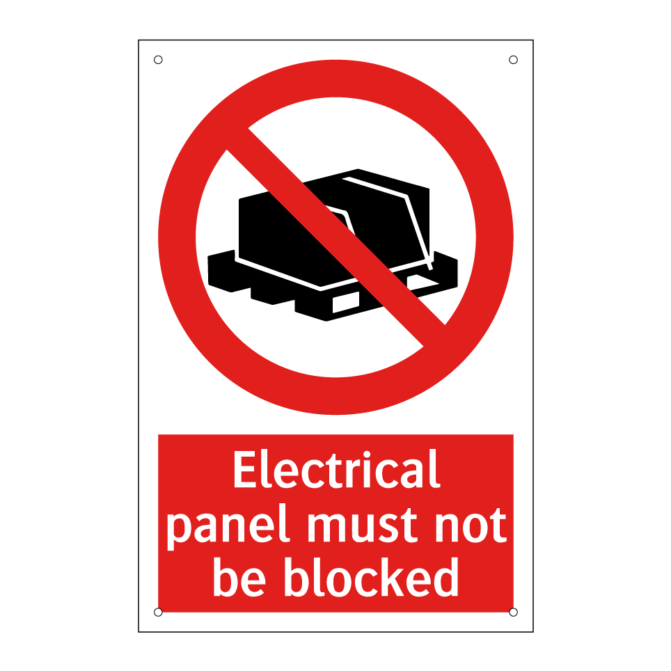 Electrical panel must not be blocked