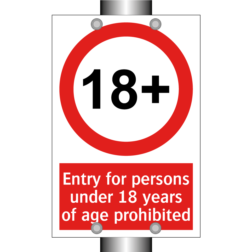 Entry for persons under 18 years of age prohibited