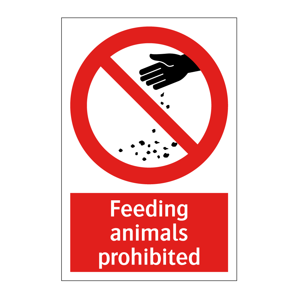 Feeding animals prohibited