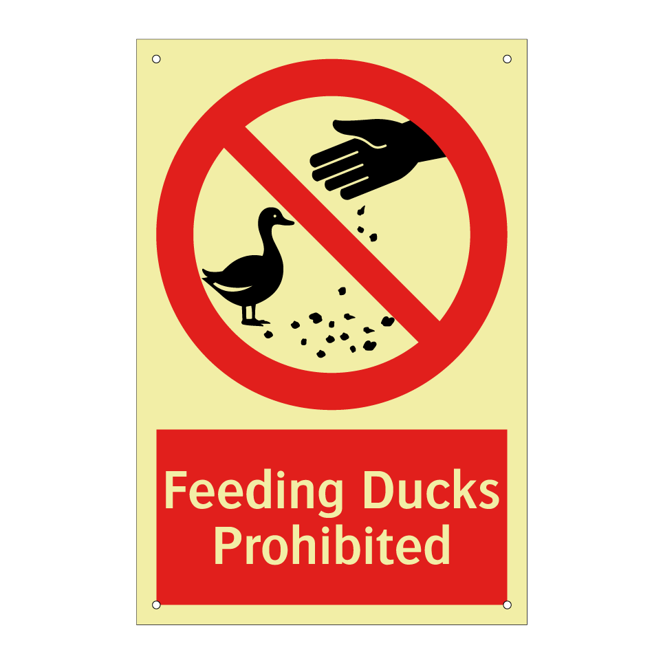 Feeding Ducks Prohibited