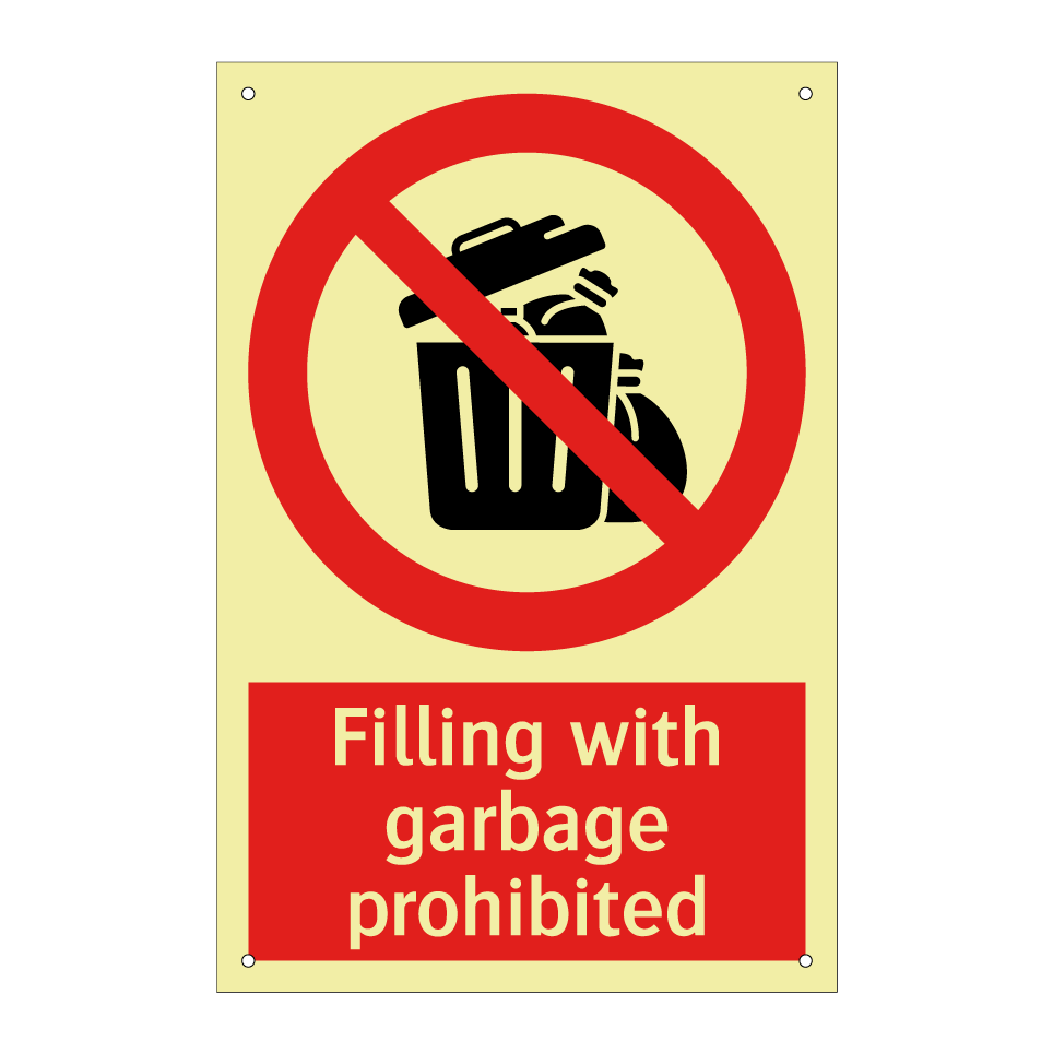 Filling with garbage prohibited