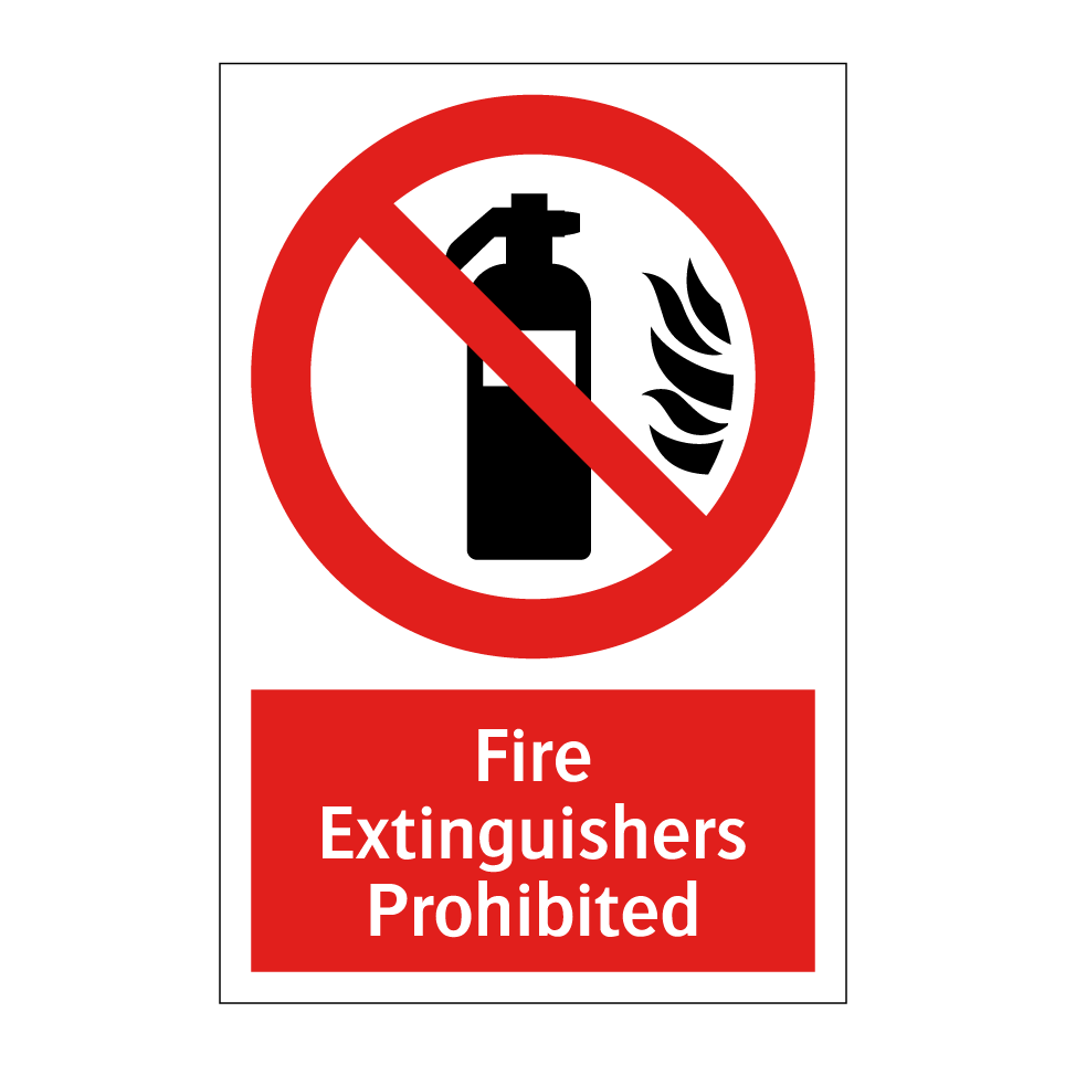 Fire Extinguishers Prohibited