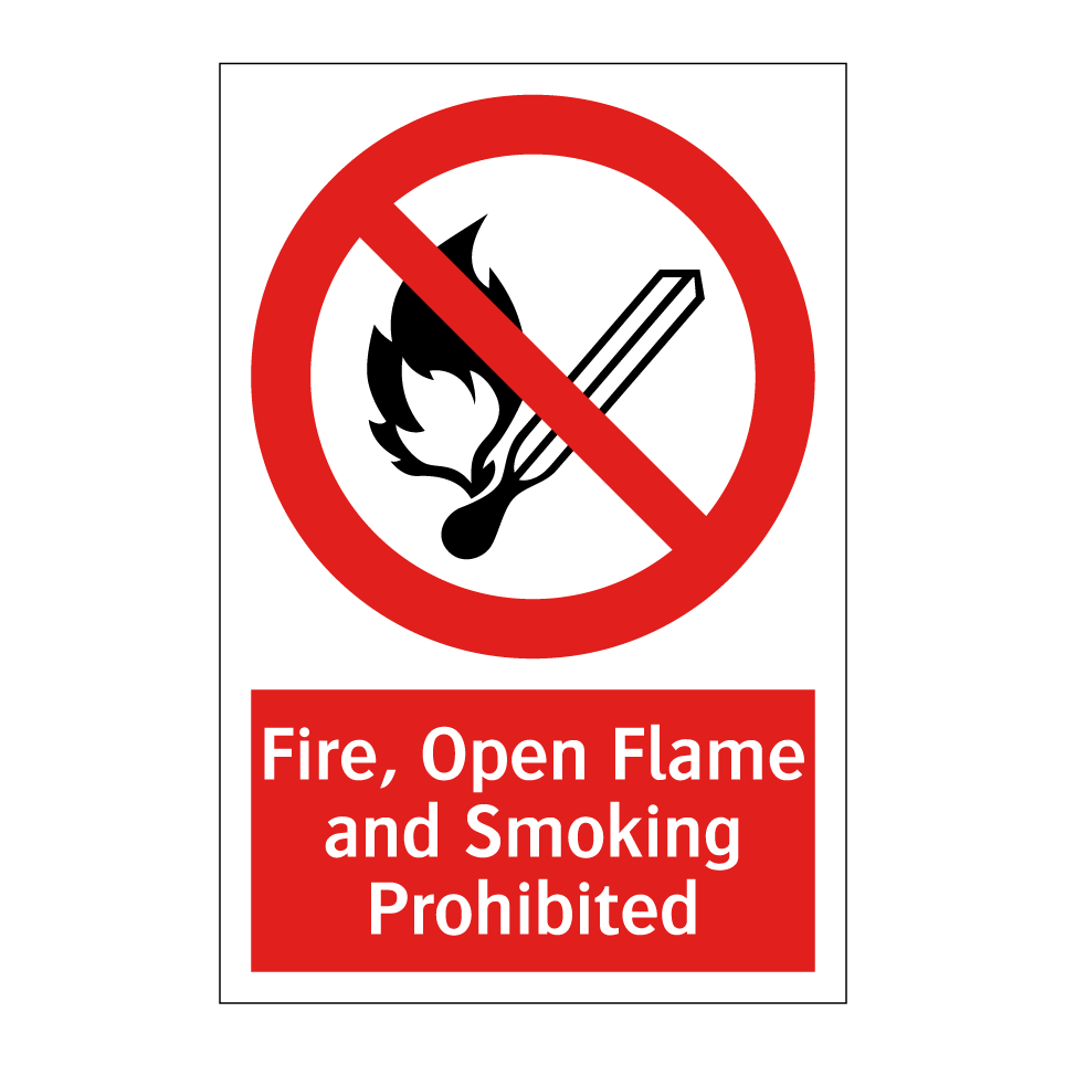 Fire, Open Flame and Smoking Prohibited