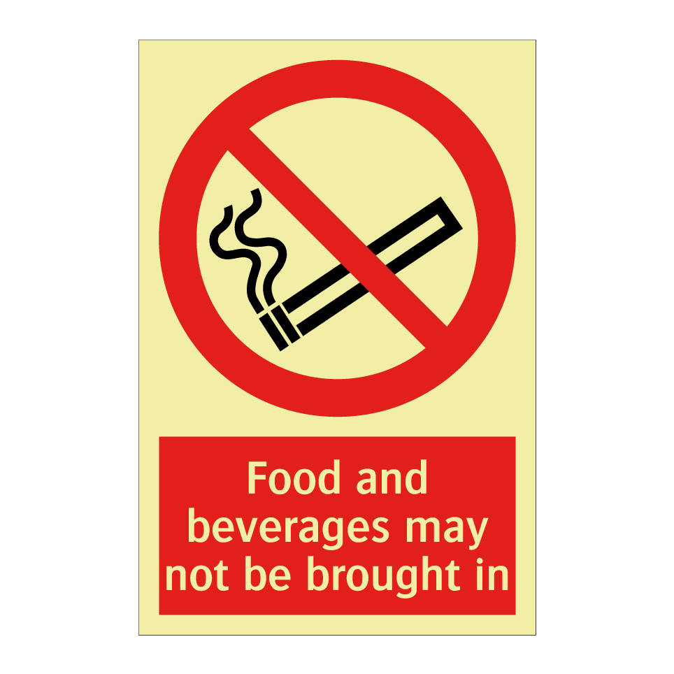 Food and beverages may not be brought in