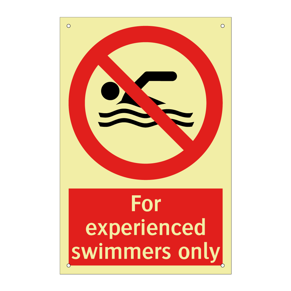 For experienced swimmers only