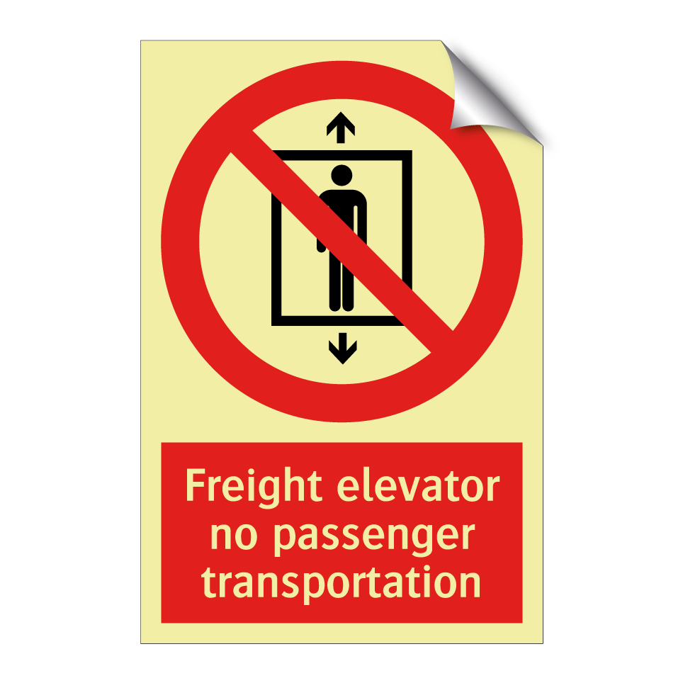 Freight elevator no passenger transportation