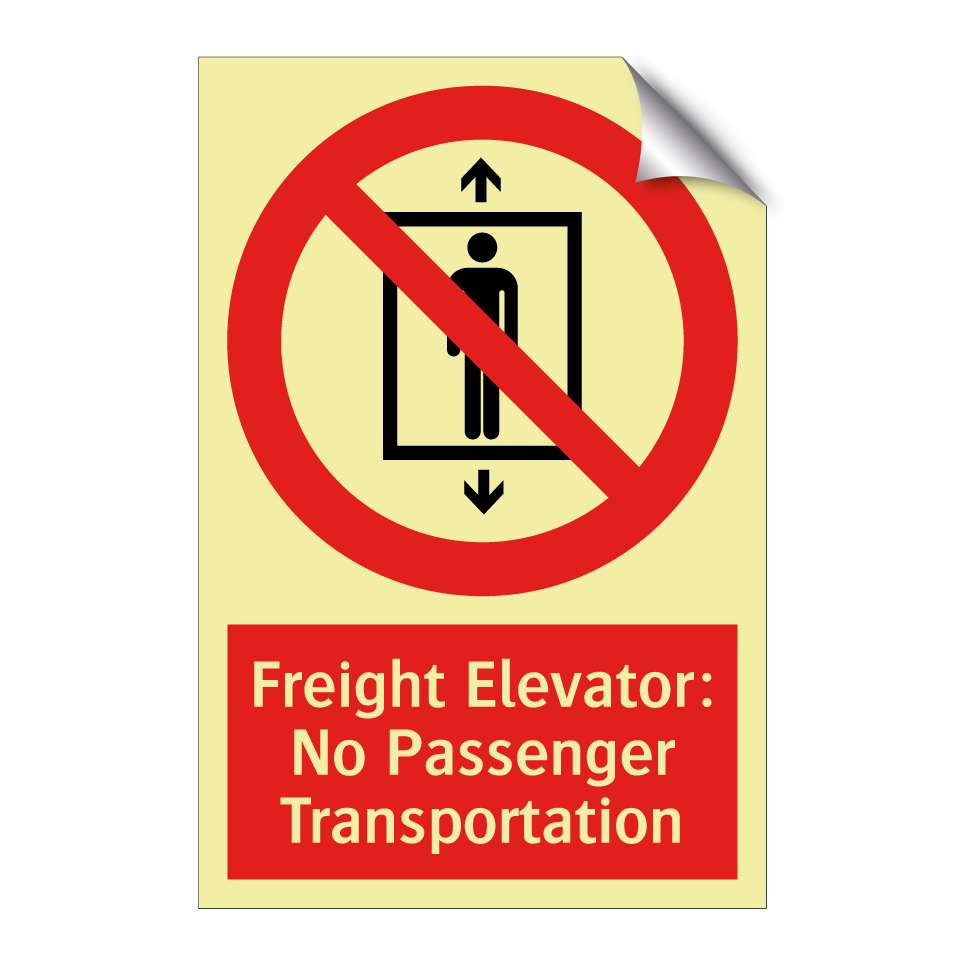Freight Elevator: No Passenger Transportation