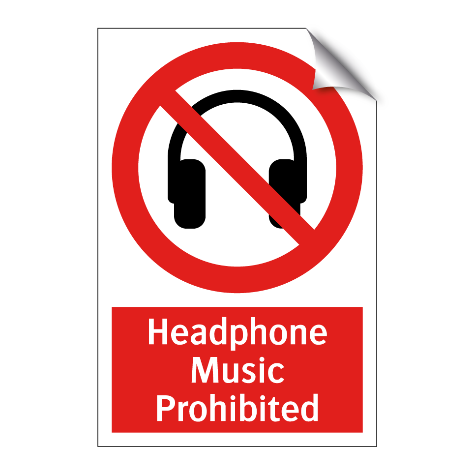 Headphone Music Prohibited