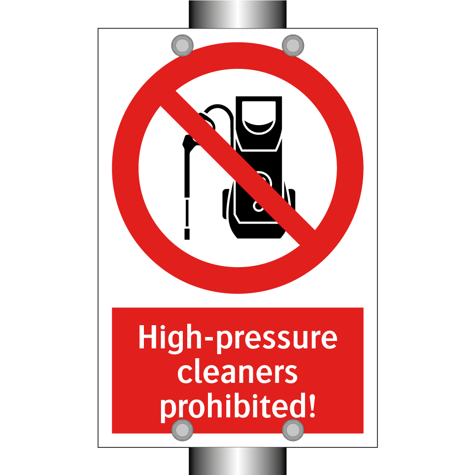 High-pressure cleaners prohibited!