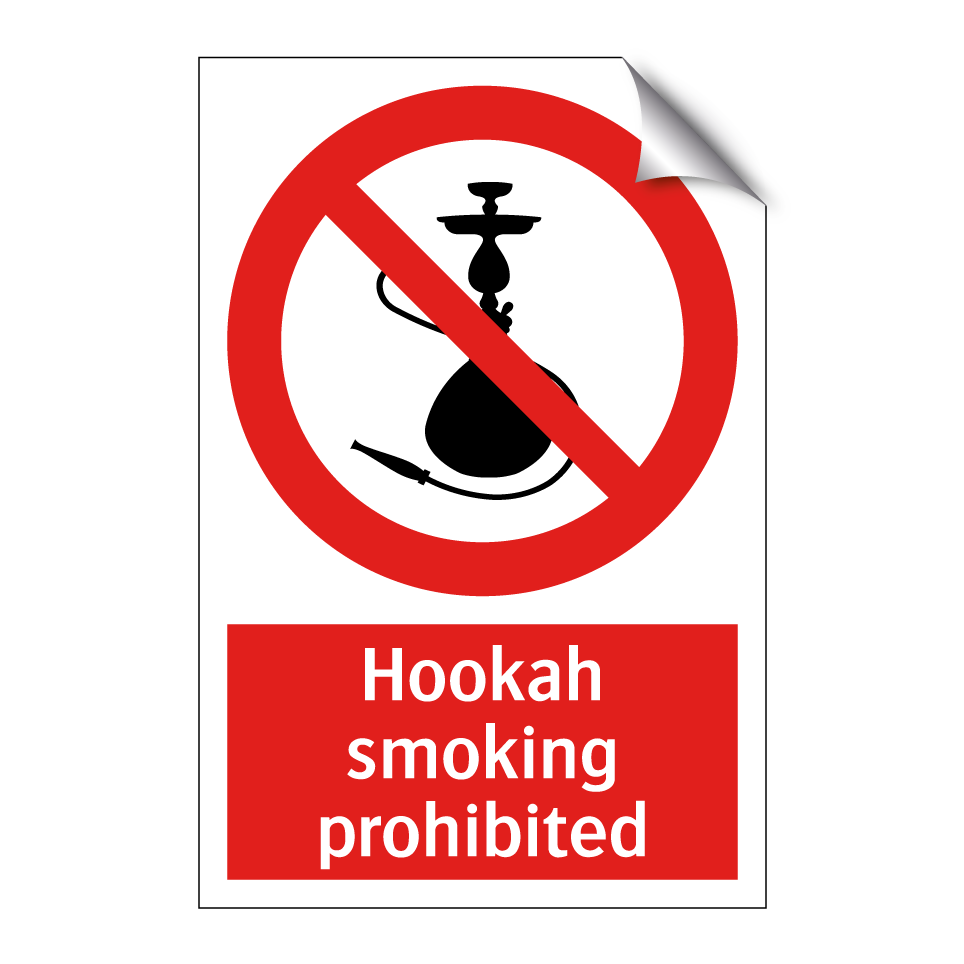 Hookah smoking prohibited