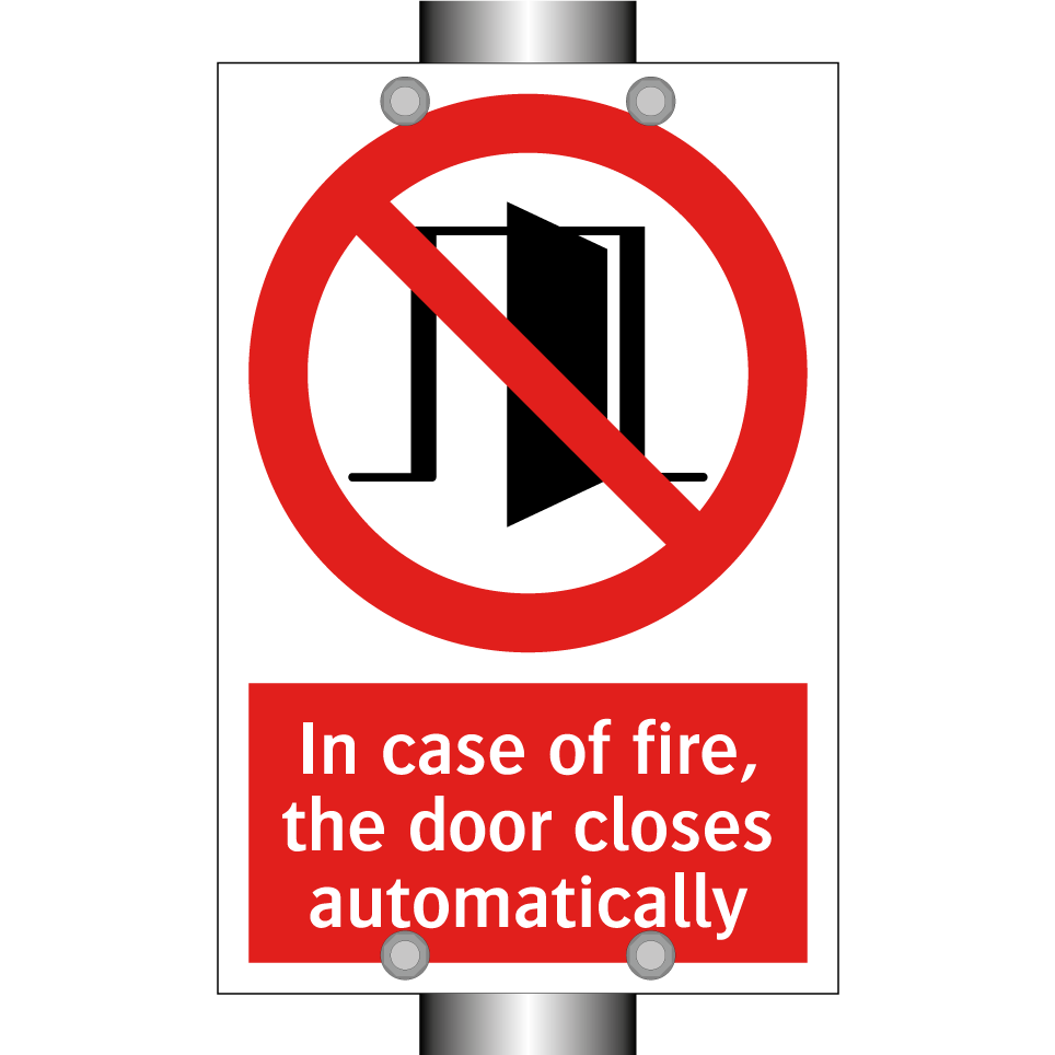 In case of fire, the door closes automatically