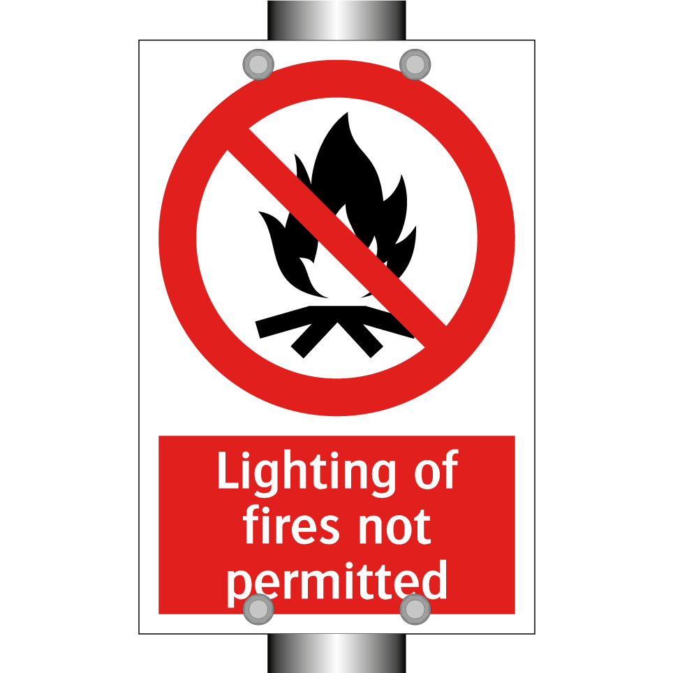 Lighting of fires not permitted