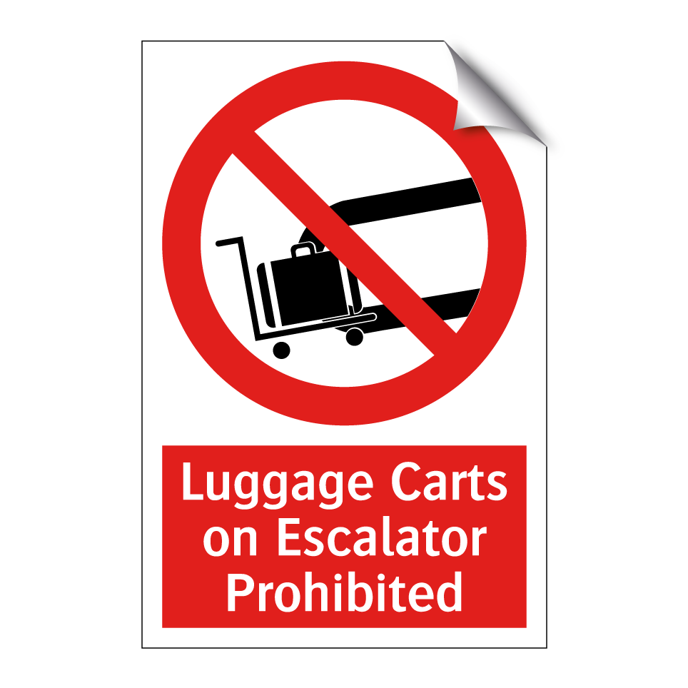 Luggage Carts on Escalator Prohibited