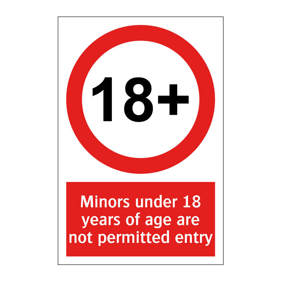Minors under 18 years of age are not permitted entry