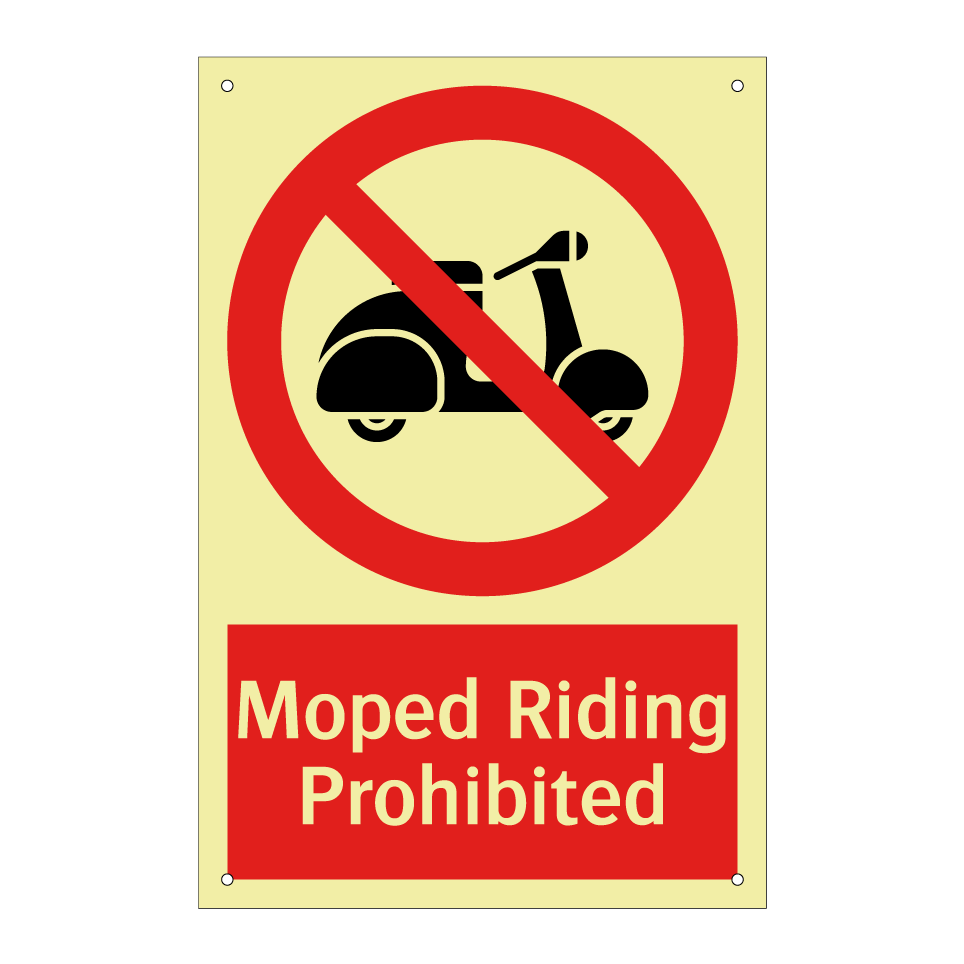 Moped Riding Prohibited