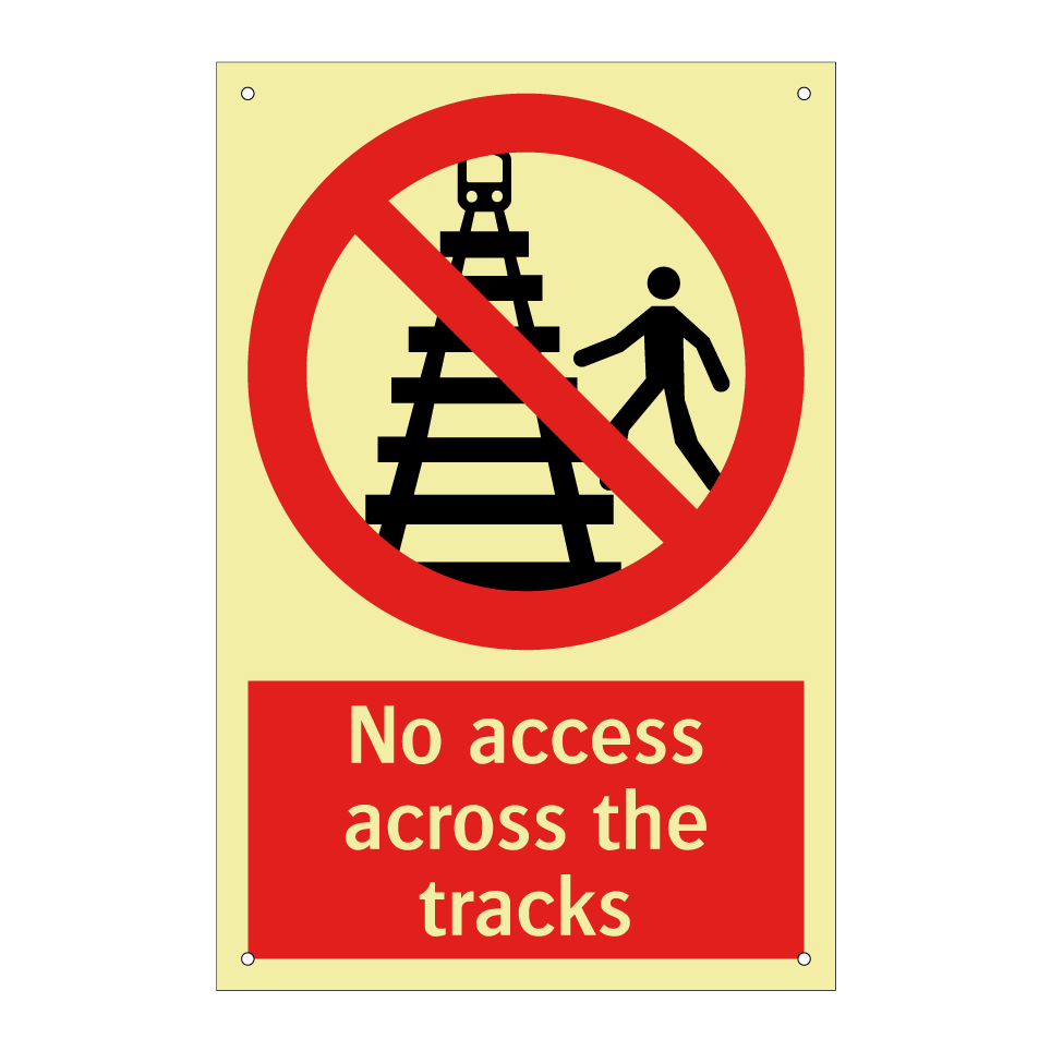 No access across the tracks