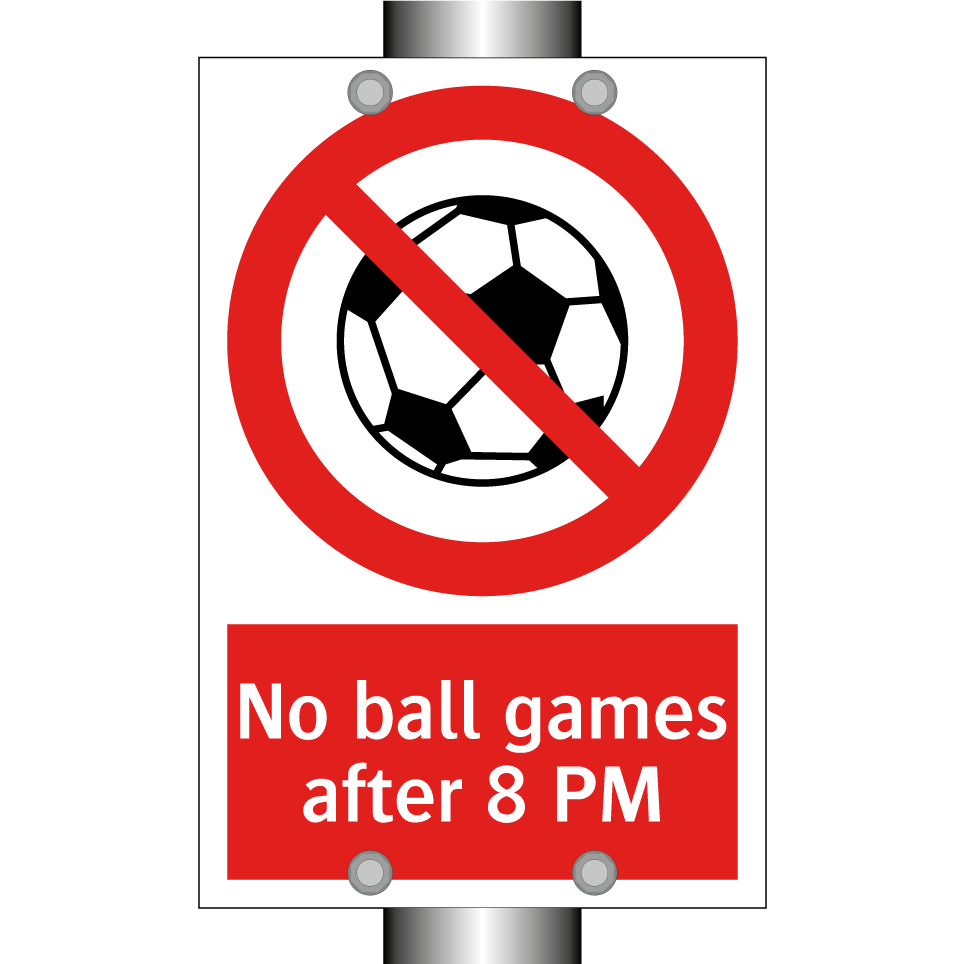 No ball games after 8 PM