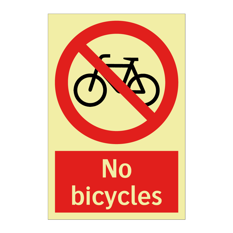 No bicycles