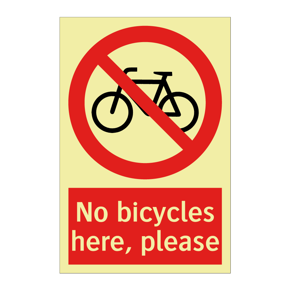No bicycles here, please