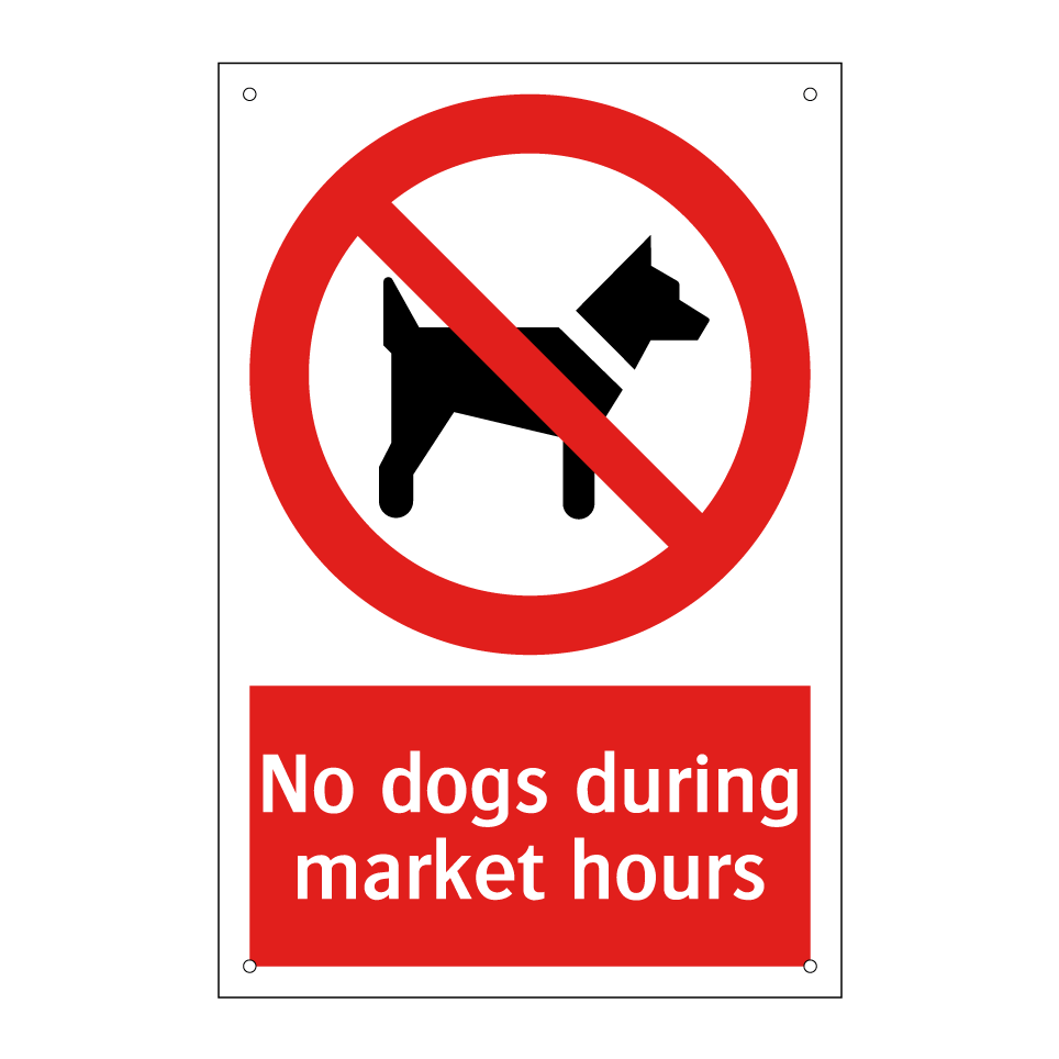 No dogs during market hours