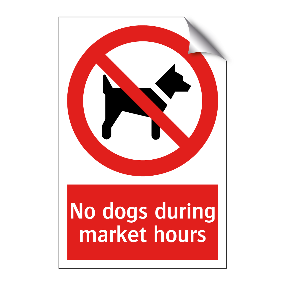 No dogs during market hours