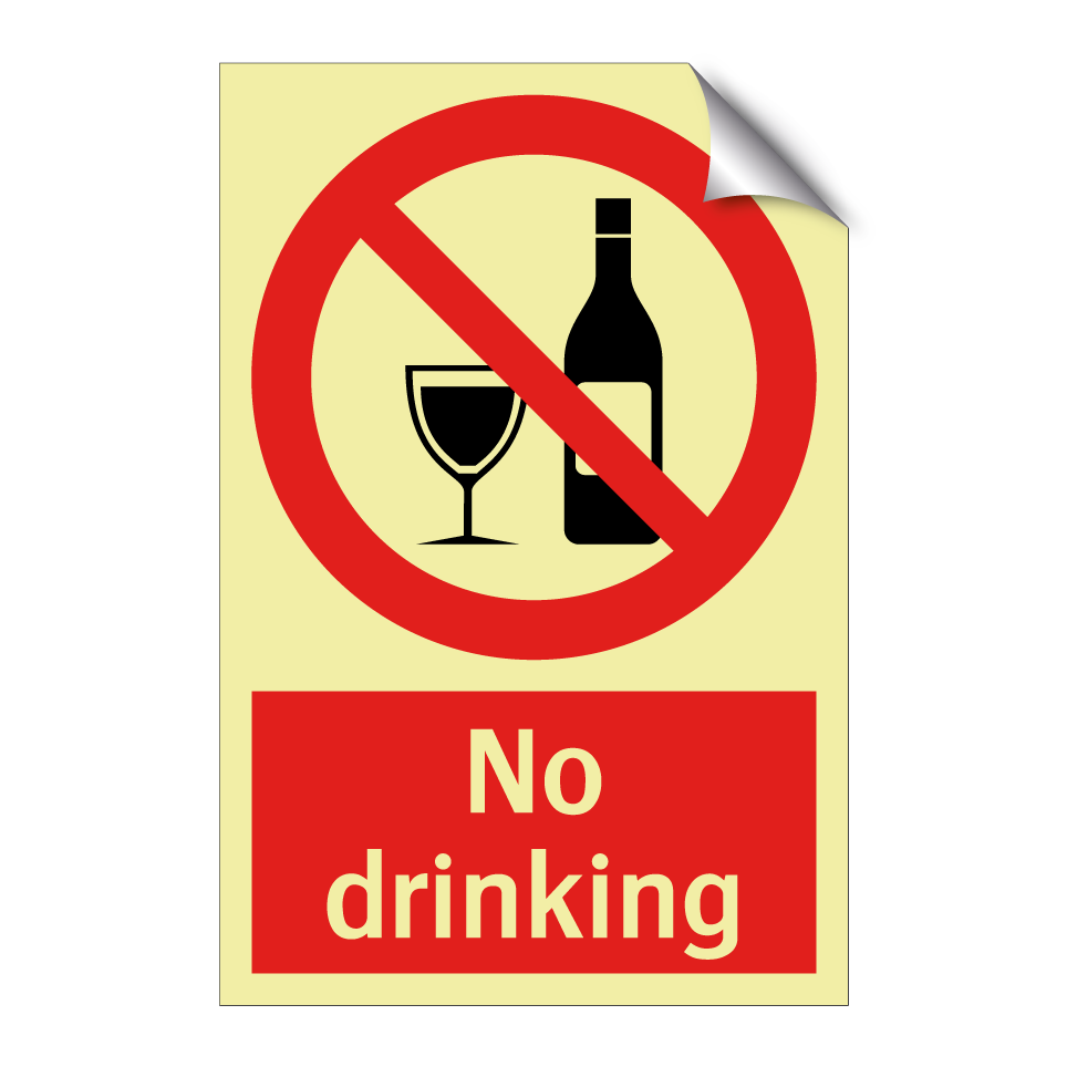 No drinking