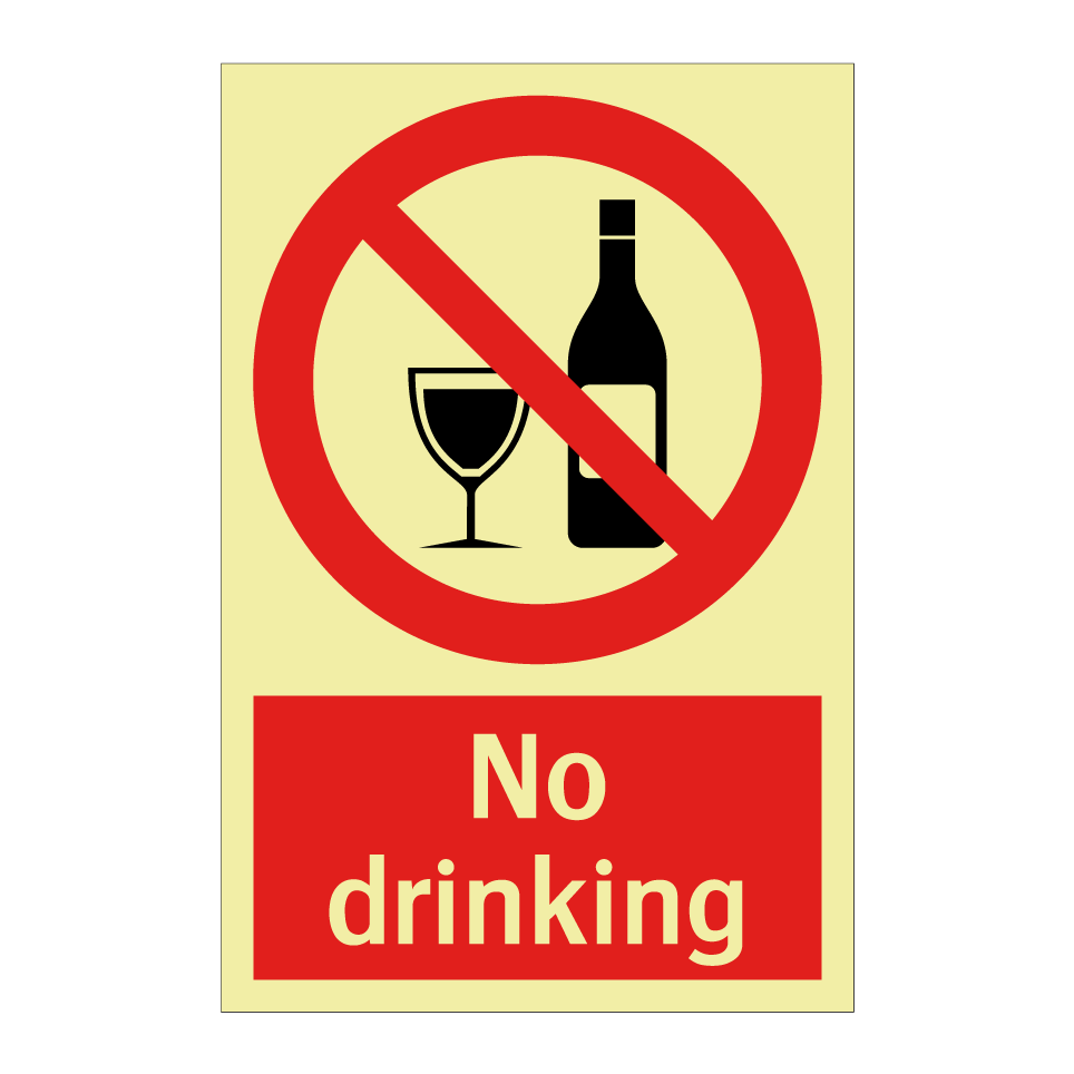 No drinking