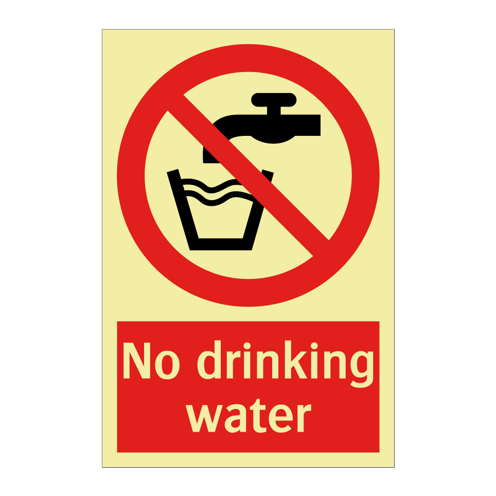 No drinking water