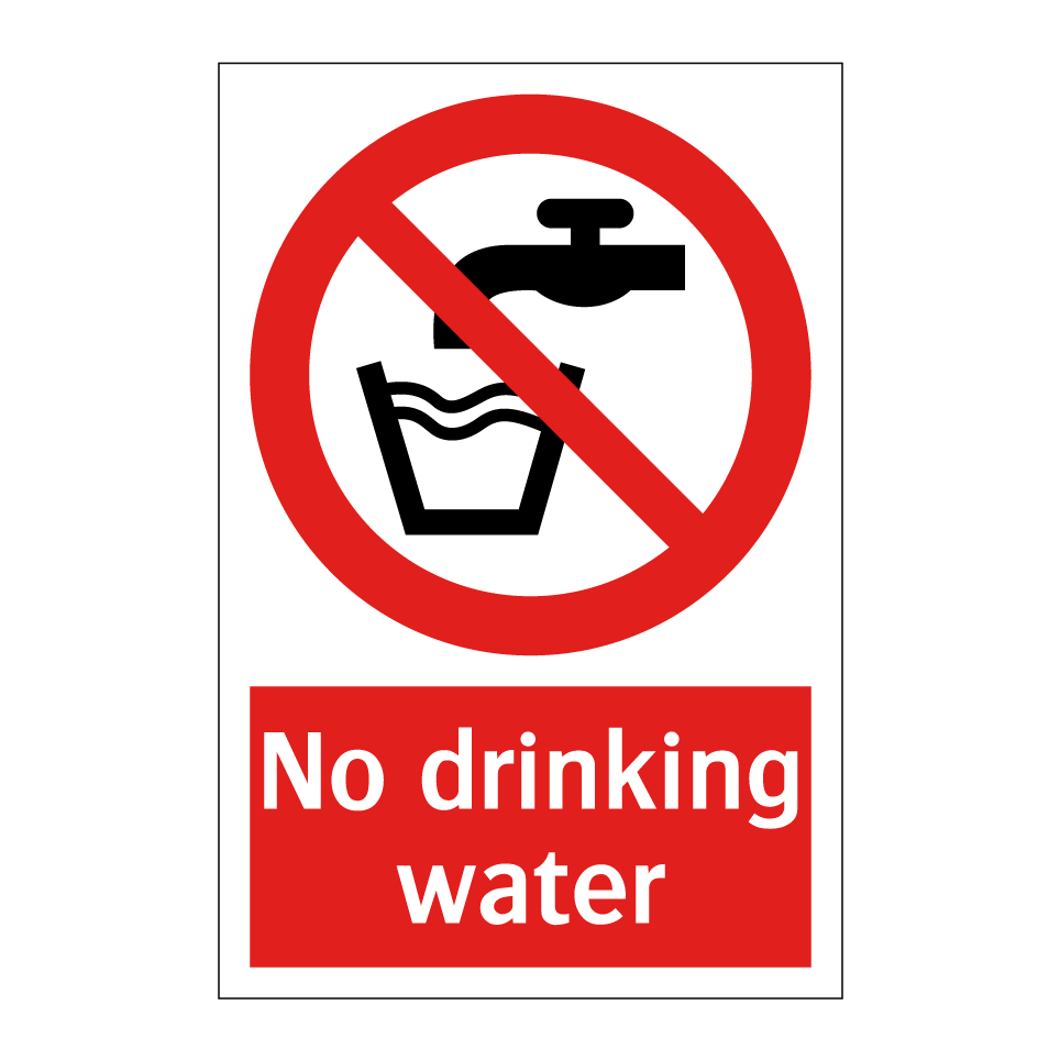 No drinking water