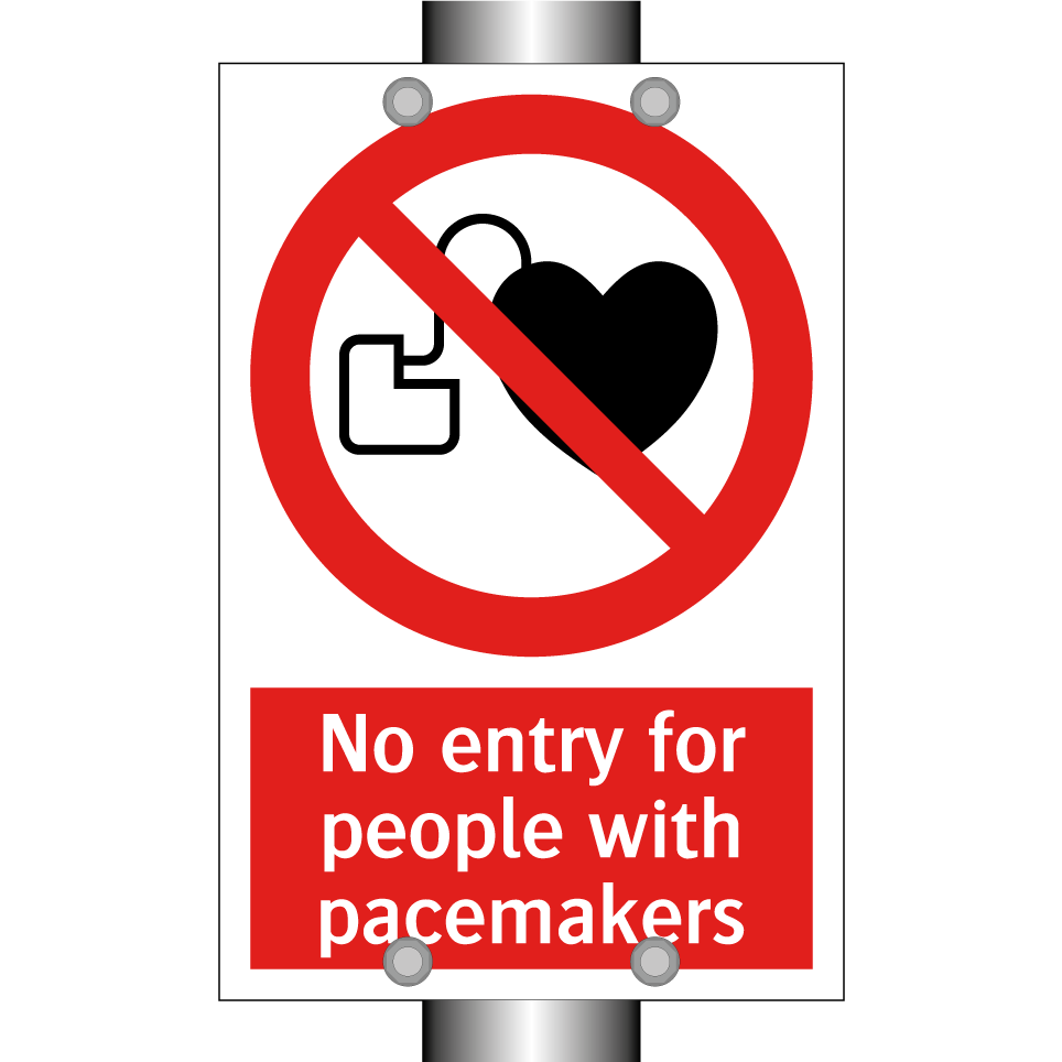 No entry for people with pacemakers