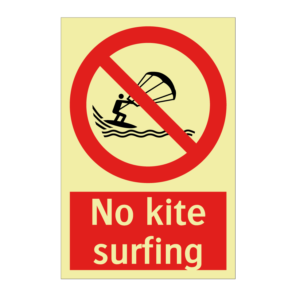 No kite surfing