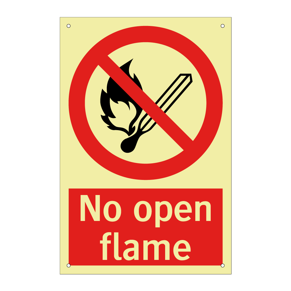 No open flame