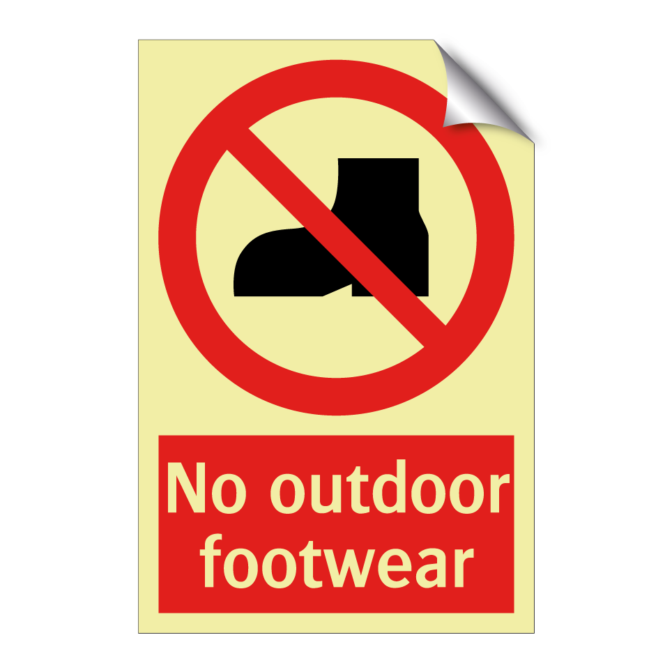 No outdoor footwear