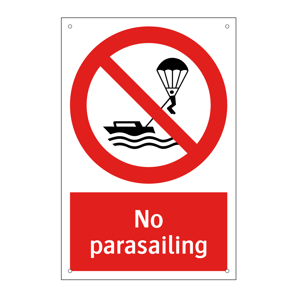No parasailing