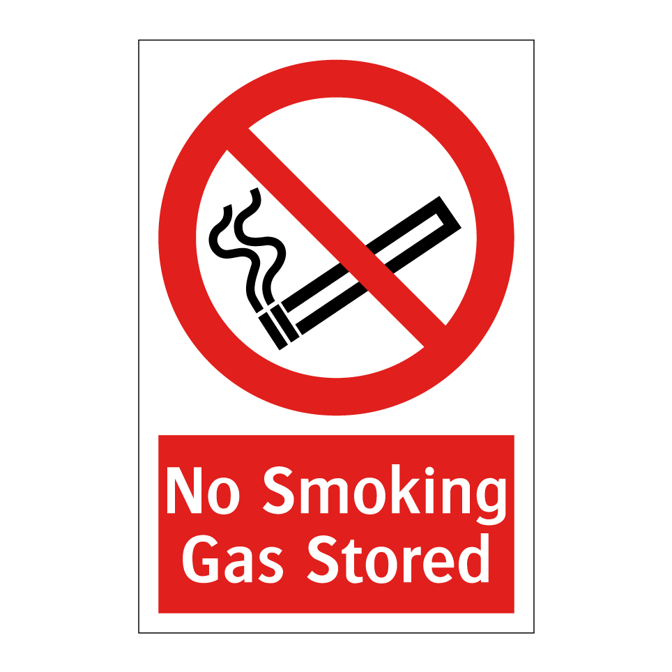 No Smoking Gas Stored