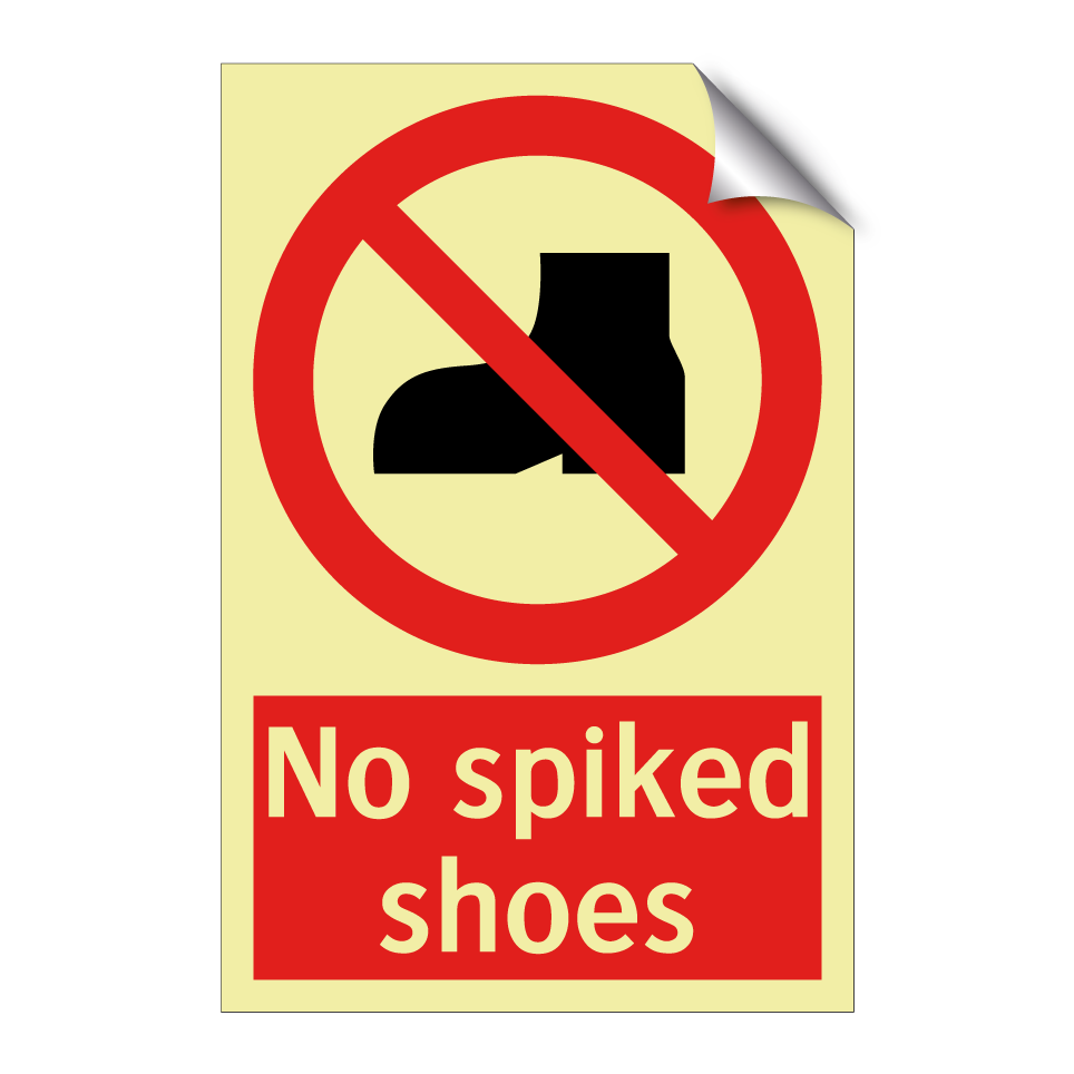 No spiked shoes