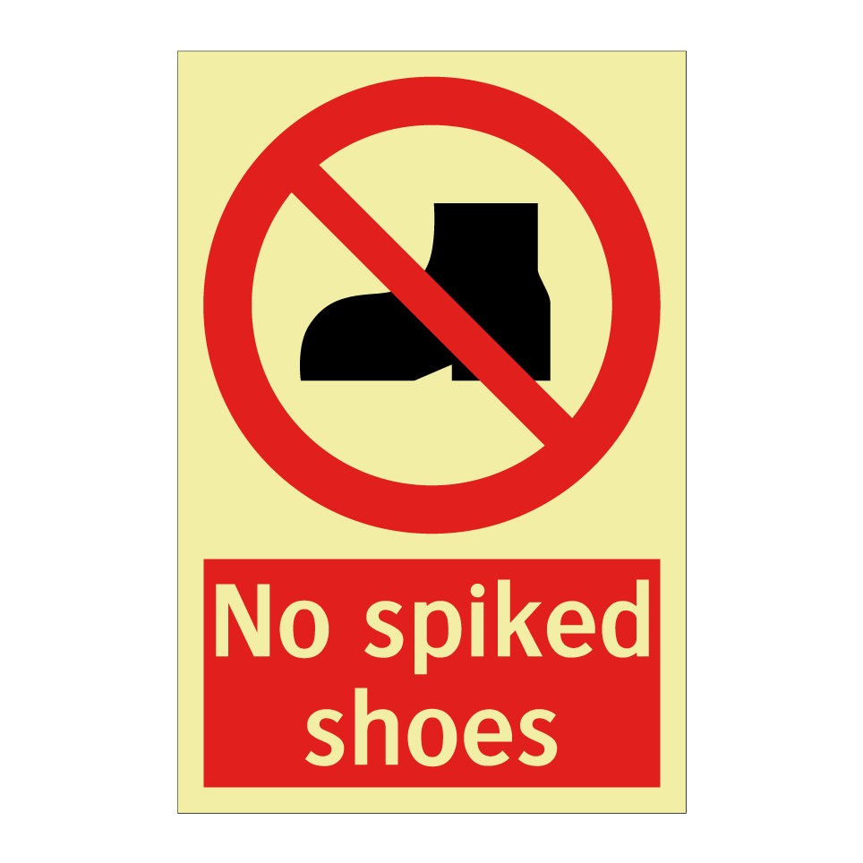 No spiked shoes