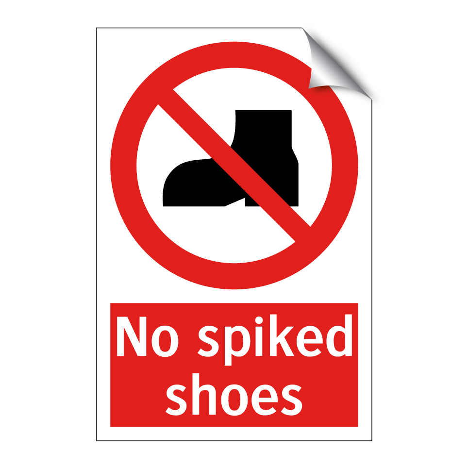 No spiked shoes