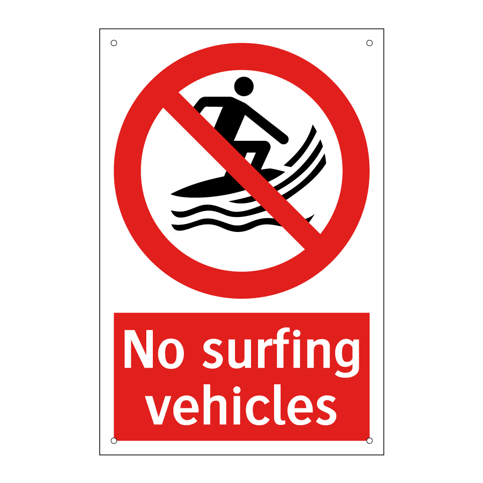 No surfing vehicles