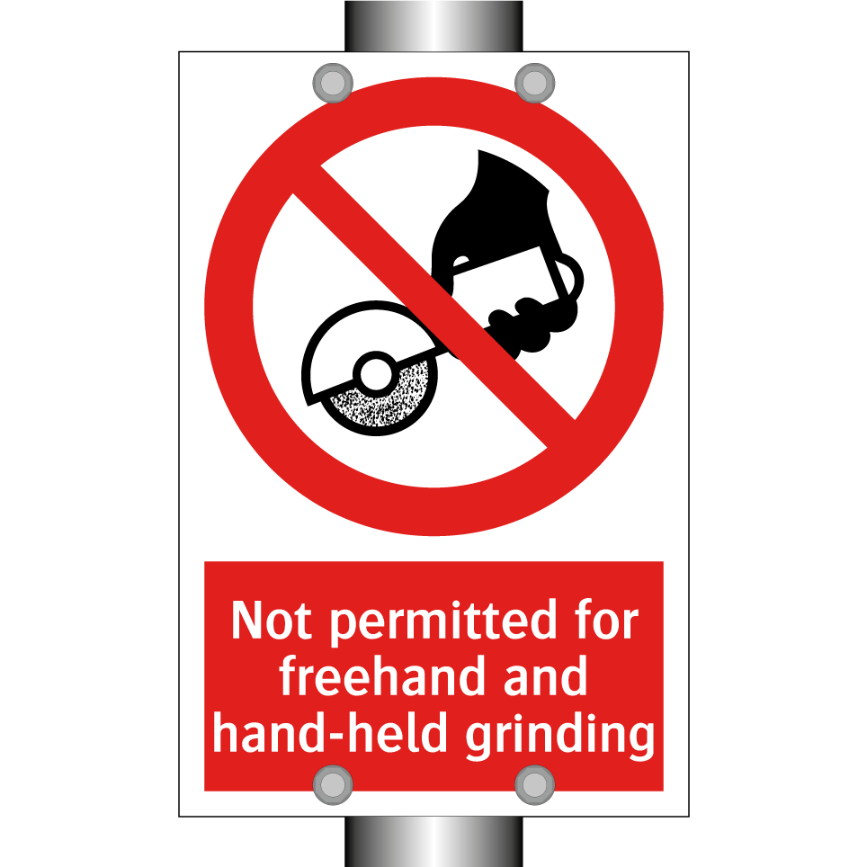 Not permitted for freehand and hand-held grinding