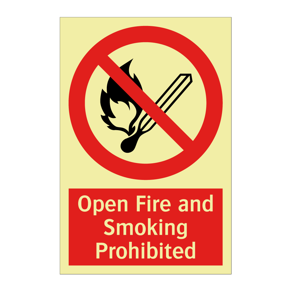 Open Fire and Smoking Prohibited