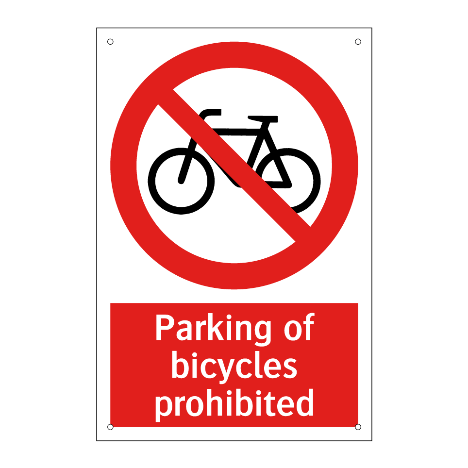 Parking of bicycles prohibited