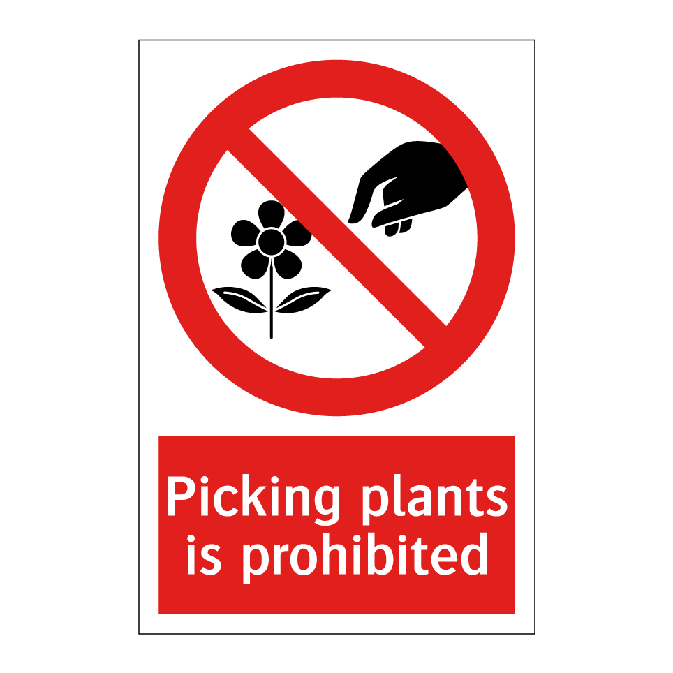 Picking plants is prohibited