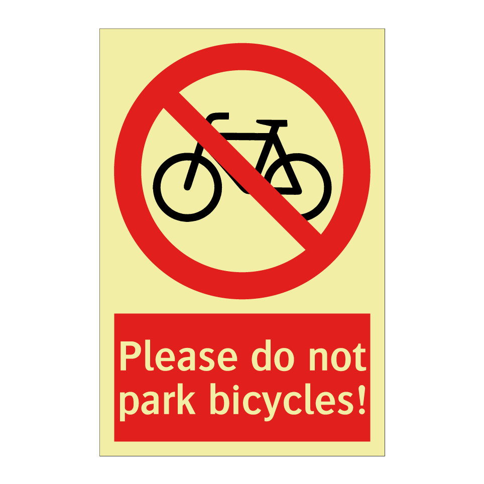 Please do not park bicycles!